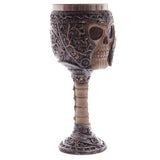 Cool Personalized Resin Stainless Steel Drinking Mug 3D Multi Skull & Spine Goblet Horror Decor Cup for Halloween Bar Party