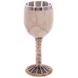 Cool Personalized Resin Stainless Steel Drinking Mug 3D Multi Skull & Spine Goblet Horror Decor Cup for Halloween Bar Party
