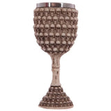 Cool Personalized Resin Stainless Steel Drinking Mug 3D Multi Skull & Spine Goblet Horror Decor Cup for Halloween Bar Party