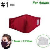 Cotton PM2.5 Black mouth Mask anti dust mask Activated carbon filter Windproof Mouth-muffle bacteria proof Flu Face masks Care
