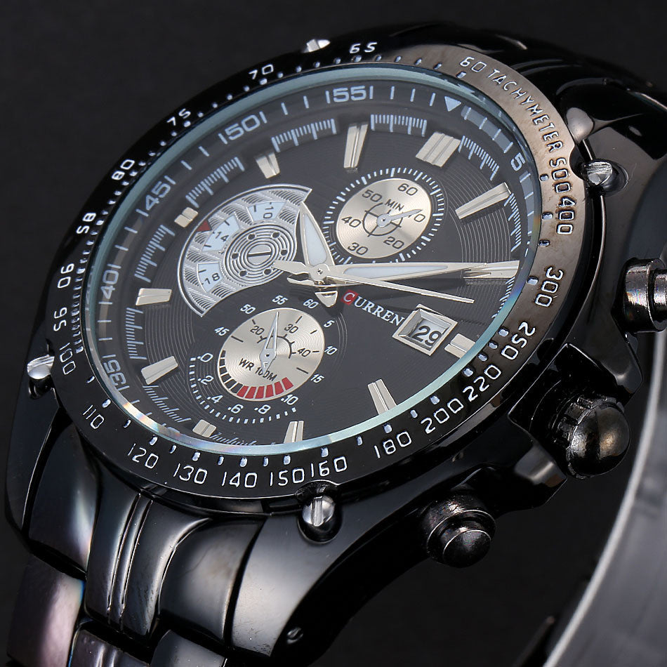 Curren Luxury Brand Stainless Steel Strap Analog Date Men's Quartz Watch Casual Watch Men Wristwatch