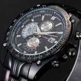 Curren Luxury Brand Stainless Steel Strap Analog Date Men's Quartz Watch Casual Watch Men Wristwatch