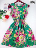 Spring summer autumn new Korean Women casual Bohemian floral leopard sleeveless vest printed beach chiffon dress