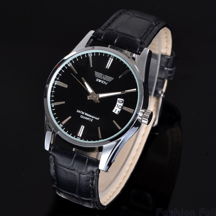 Design Gentle Man Casual Fashion Gift Watches Men Luxury Leisure Leather Quartz Watch Mens Wrist Watch