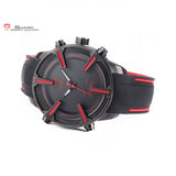 Dogfish Shark Sport Watch Auto Date LED Display Black Red Silicone Strap Band Digital Military Men's Quartz Wristwatch