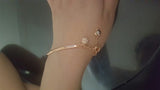 Double Fair OL Style CZ Diamond Ball Fashion Party Charm Bracelets & Bangles Rose Gold Plated Crystal Jewelry For Women