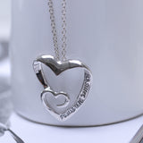 Double Heart Pendant Necklace "my sister,my friend" Gift For Sisters Best Friends Gift Fine Jewelry For Women Friendship