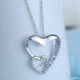 Double Heart Pendant Necklace "my sister,my friend" Gift For Sisters Best Friends Gift Fine Jewelry For Women Friendship 