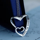Double Heart Pendant Necklace "my sister,my friend" Gift For Sisters Best Friends Gift Fine Jewelry For Women Friendship