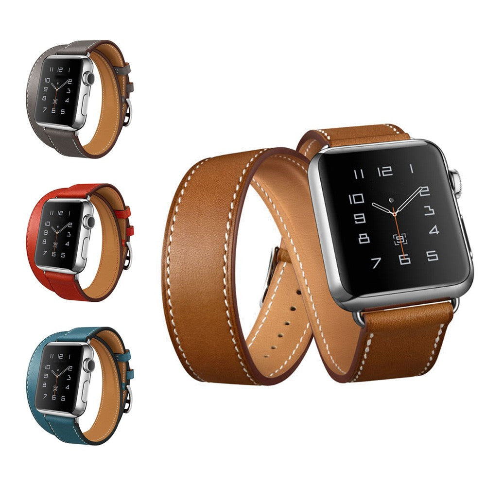 Genuine Leather Band For Apple Watch Strap Double Tour for Apple Watch Band 38MM / 42MM Size