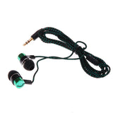 Earphones Jack Standard Noise Isolating 1.1M Reflective Fiber Cloth Line 3.5mm Stereo In-ear Earphone Earbuds Headphones