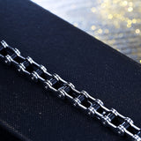 Top Quality Men's Motor Bike Chain Motorcycle Chain Bracelet Bangle 316L Stainless Steel Jewelry with Silicone 