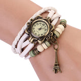 Eiffel Tower Ladies Watches Hot Vintage Women's Quartz Leather Bracelet Wrist Watch