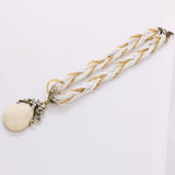 Elegant 2016 New Ethnic Style Alloy Rhinestone Necklace Natural Stone Pendant Chain Choker Bib Statement Necklace