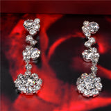 Elegant Pearl Shining Crystal 18K Silver Plated Austrian Crystal Bridal/Wedding Jewelry Sets For Women
