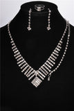 Elegant Pearl Shining Crystal 18K Silver Plated Austrian Crystal Bridal/Wedding Jewelry Sets For Women