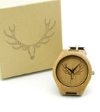 Top brand Bobobird Men's Bamboo Wooden Bamboo Watch Quartz Real Leather Strap Men Watches With Gift Box