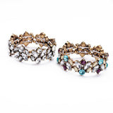 European style Jewelry Fashion Elastic Bracelets Bangles Luxury Shiny Rhinestone Charm Bracelet for Women