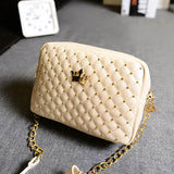 Excellent Quality Womens Bag Fashion Women Messenger Bags Rivet Chain Shoulder Bag Leather Crossbody Purse Bags 