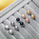 pearl jewelry natural pearl earrings freshwater pearl earrings for women 925 sterling silver ,new trendy Stud Earrings