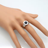 Famous Brand Women Rings 18K Gold/Rose Plated Stainless Steel Ring Roman Numeral Agate Shells Luxury Jewelry Female Top Quality