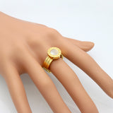 Famous Brand Women Rings 18K Gold/Rose Plated Stainless Steel Ring Roman Numeral Agate Shells Luxury Jewelry Female Top Quality