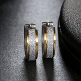 Fashion Gold Plated Hoop Earrings Punk Rock Stainless Steel Earrings For Women