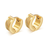 Fashion 18K Gold Plated Stud Earrings Punk Rock Stainless Steel Earrings For Women