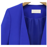 Fashion Women's Slim Leisure Suit Jacket Zipper Long Sleeve Solid Thin Coat for SpringAutumn