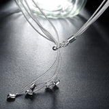 Fashion 925 Sterling Silver Necklaces For Women Jewelry Heart Choker Necklace Pendants Charm Minecraft