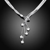 Fashion 925 Sterling Silver Necklaces For Women Jewelry Heart Choker Necklace Pendants Charm Minecraft