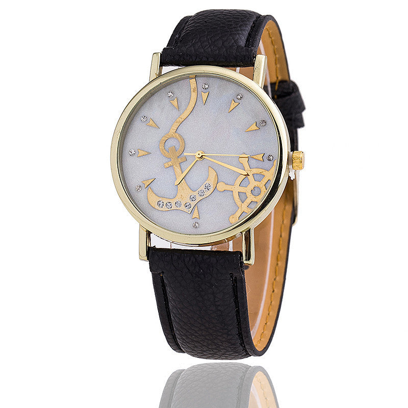 Fashion Anchor Watch Relogio Feminino Women Watch Leather Strap Watches Quartz Watch Gift