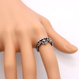 Fashion Crystal Rhinestone Crown Ring For Women Cute Elegant Luxury 316L Titanium steel CZ Diamond Engagement Party Ring