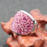 Fashion Crystal Rings For Women Multicolor Rhinestone Stainless Steel Wedding Female Teen Jewelry