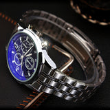 Fashion Full Steel White Black Blue Ray Dial 30m Waterproof Luminous Hands Business Dress Sport Wrist watch Watches for Men