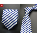 Fashion Hand Tie 8cm Formal Suit Business Wear Necktie Meeting Interview Office Wedding Men's Groom Black Red Striped