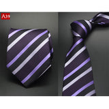 Fashion Hand Tie 8cm Formal Suit Business Wear Necktie Meeting Interview Office Wedding Men's Groom Black Red Striped