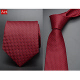 Fashion Hand Tie 8cm Formal Suit Business Wear Necktie Meeting Interview Office Wedding Men's Groom Black Red Striped