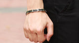 Fashion Hot Sale Men Jewelry Luxury Mens Stainless Steel Silicone Bracelets 2016 Button Snap Friendship Bracelets