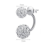 Fashion Jewelry Shamballa Earrings 925 Silver Crystal Disco Ball Shamballa Summer Style Stud Earrings for Women