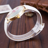 Fashion Leather Anchor Watch For Women Quartz Watches Reloj Mujer Ladies Flower Watches