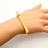 Fashion Luxury Famous Brand Jewelry Stainless Steel Women 18K Gold Bangle Lady Matched D Upper Arm Bracelet Love Screw Bangles