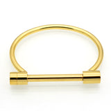 Fashion Luxury Famous Brand Jewelry Stainless Steel Women 18K Gold Bangle Lady Matched D Upper Arm Bracelet Love Screw Bangles