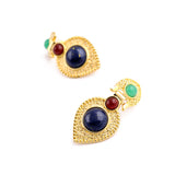 Fashion New Bohemia Alloy with Colorful Gold Stud Earrings For Women Jewelry