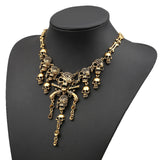 Fashion Pirates of the Caribbean Design Choker Jewelry Vintage Bones Chains Rhinestones Skulls Pendants Necklaces
