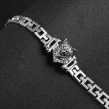 Fashion Punk Wolf Head Stainless Steel Charm bracelet for Women Bracelets & Bangles Charms Bracelets Men Pulseira Jewelry Gift