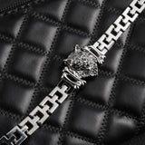 Fashion Punk Wolf Head Stainless Steel Charm bracelet for Women Bracelets & Bangles Charms Bracelets Men Pulseira Jewelry Gift