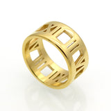 Fashion Roman Number Ring Punk Couple Rings 18K Rose Gold Plated Rings For Women Stainless Steel Ring Finn Jewelry 