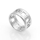 Fashion Roman Number Ring Punk Couple Rings 18K Rose Gold Plated Rings For Women Stainless Steel Ring Finn Jewelry