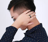Fashion Spinner Black Chain Ring For Men Stainless Steel Wedding Mens Ring Wholesale Cool Jewelry